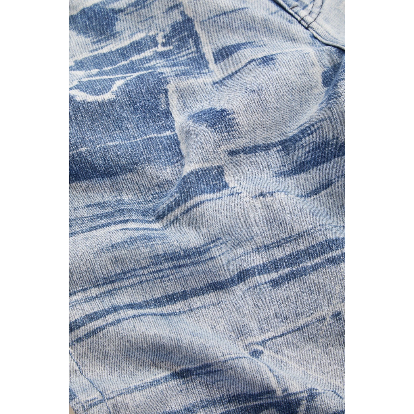 5 POCKET LASER PRINTED PATCHED PANTS