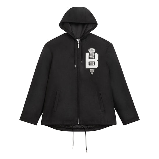 WOOL ZIP HOOD JACKET